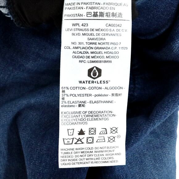 Levis Signature Jeans Womens 2 Pull On Super Skinny Shaping Blue Stretch Denim - Picture 12 of 12